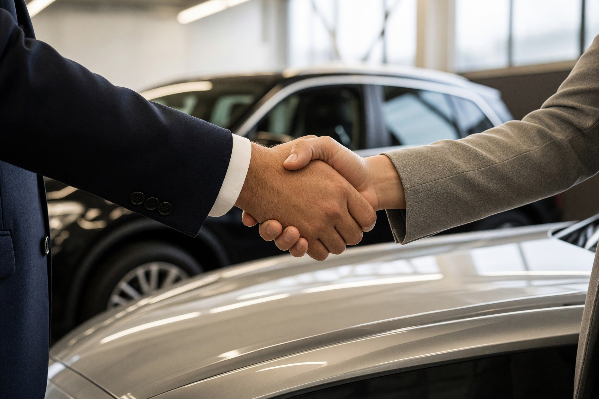 Handschlag bei der Fahrzeugübergabe